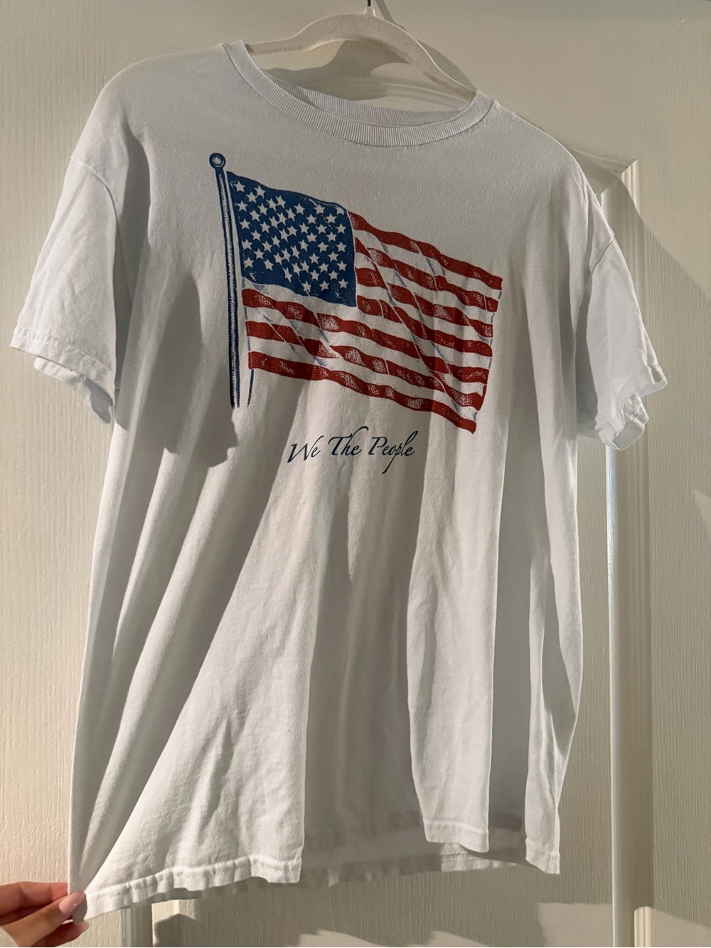 Mens white we the people tshirt